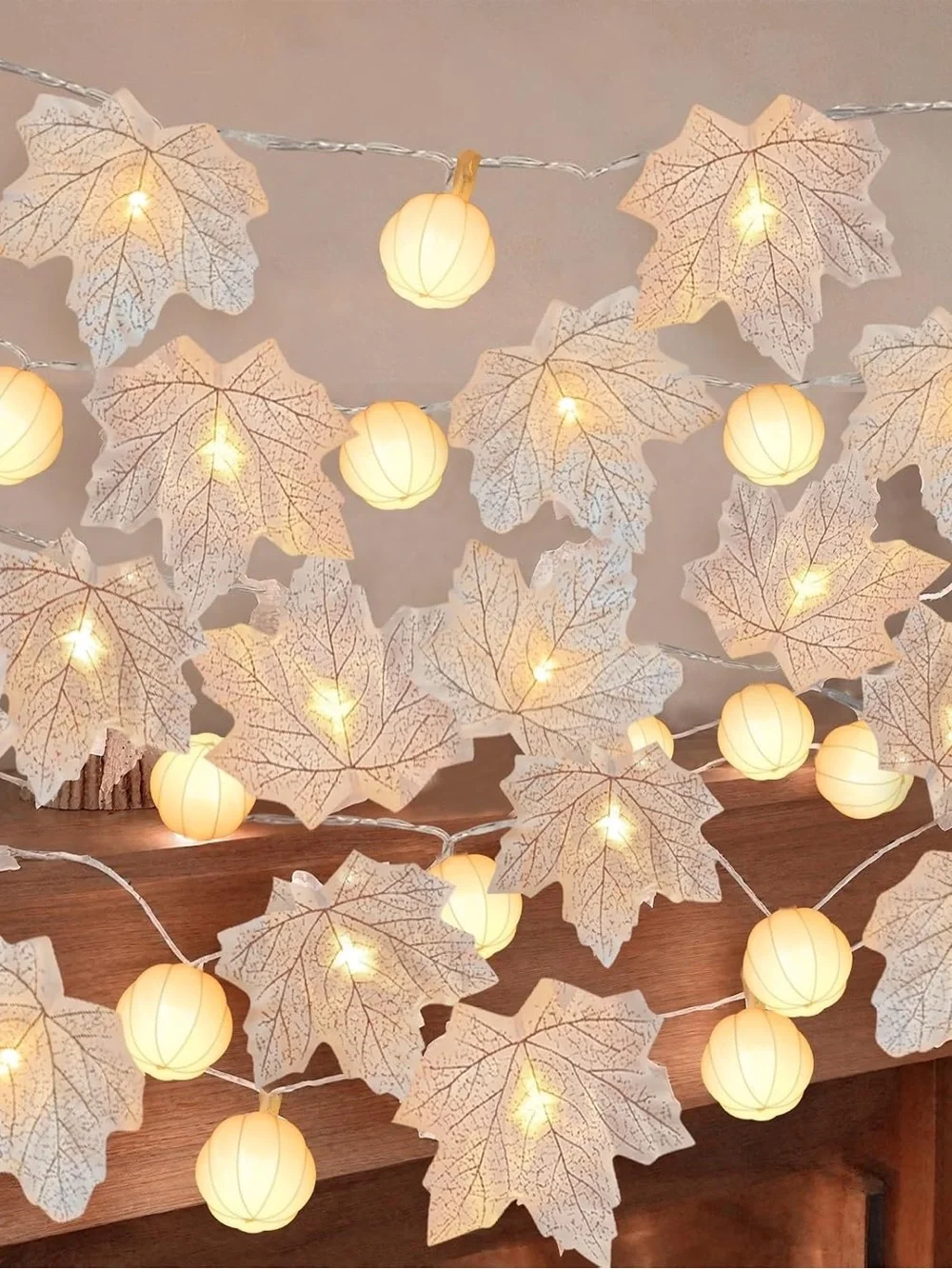 3 pack of Autumn Light Up Garland 19.5 ft Total Fairy LED Lights